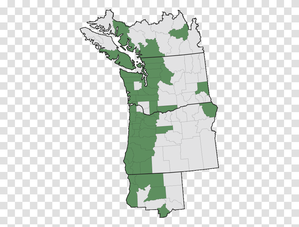Pacific Nw Map Of Evergreen Trees, Diagram, Plot, Atlas, Person Transparent Png