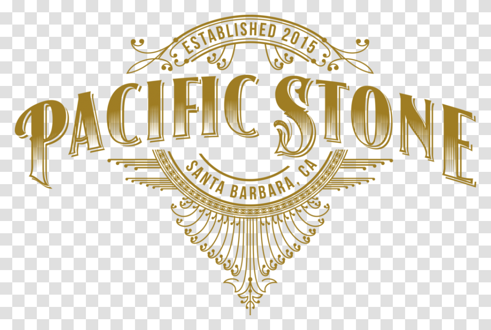 Pacific Stone Full Logo Gold Illustration, Label, Trademark Transparent Png
