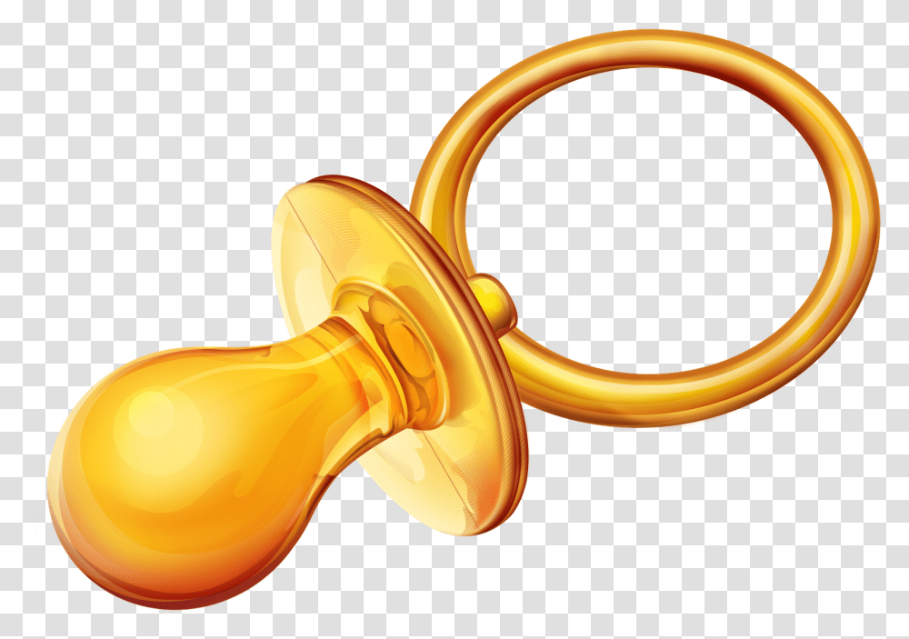 Pacifier Download Image With Gold Pacifier Clipart, Musical Instrument, Horn, Brass Section, French Horn Transparent Png