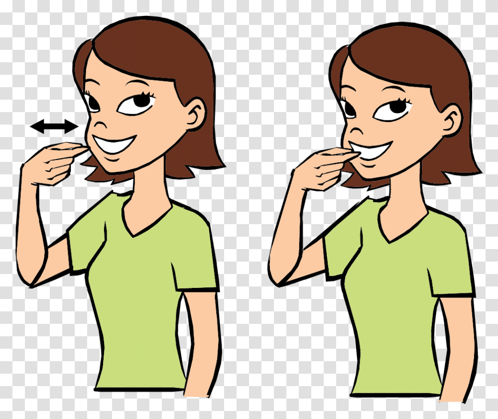 Pacifier Thirsty In Sign Language, Person, Green, Female, Face Transparent Png