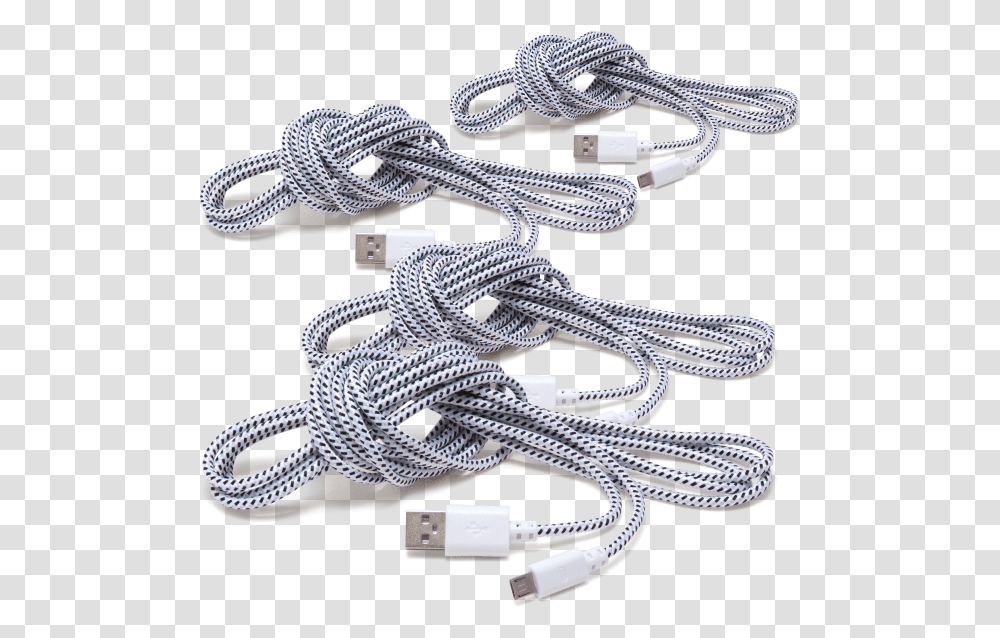 Pack 10ft Bungee Micro Usb Or Lightning Cables Solid, Snake, Reptile, Animal, Knot Transparent Png