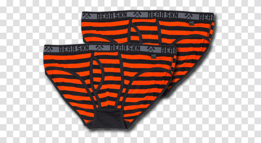 Pack Bamboo Briefs Tangerine Stripe Undergarment, Apparel, Underwear, Lingerie Transparent Png