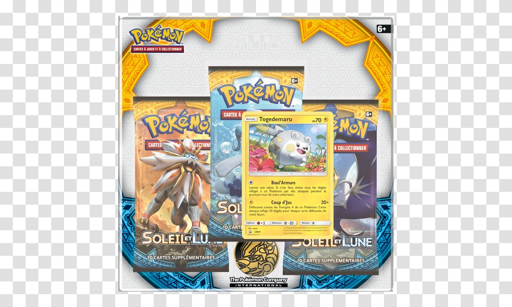 Pack Booster Pokemon Soleil Lune, Poster, Advertisement, Paper Transparent Png