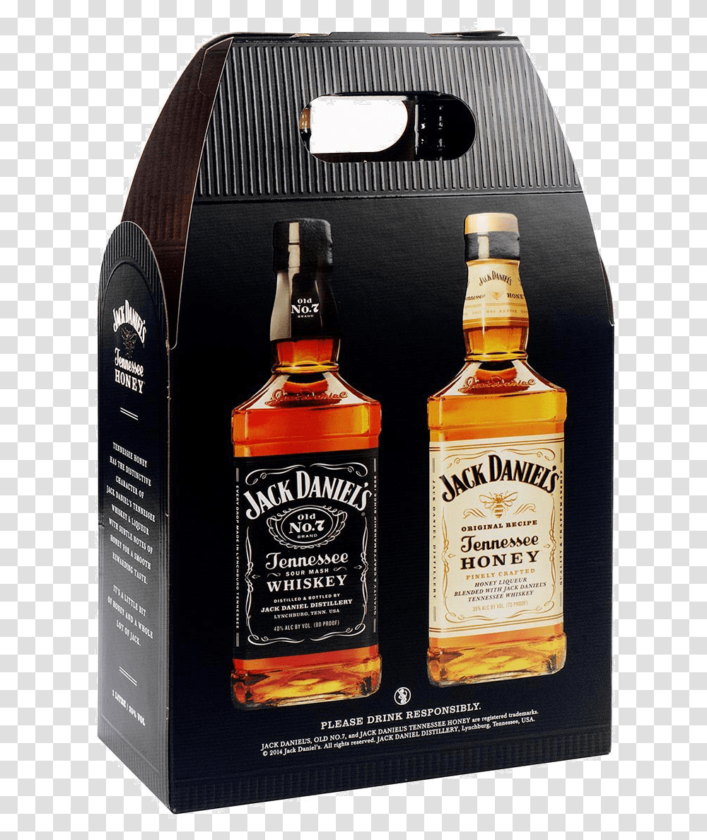 Pack Jack Daniels Honey, Liquor, Alcohol, Beverage, Drink Transparent Png
