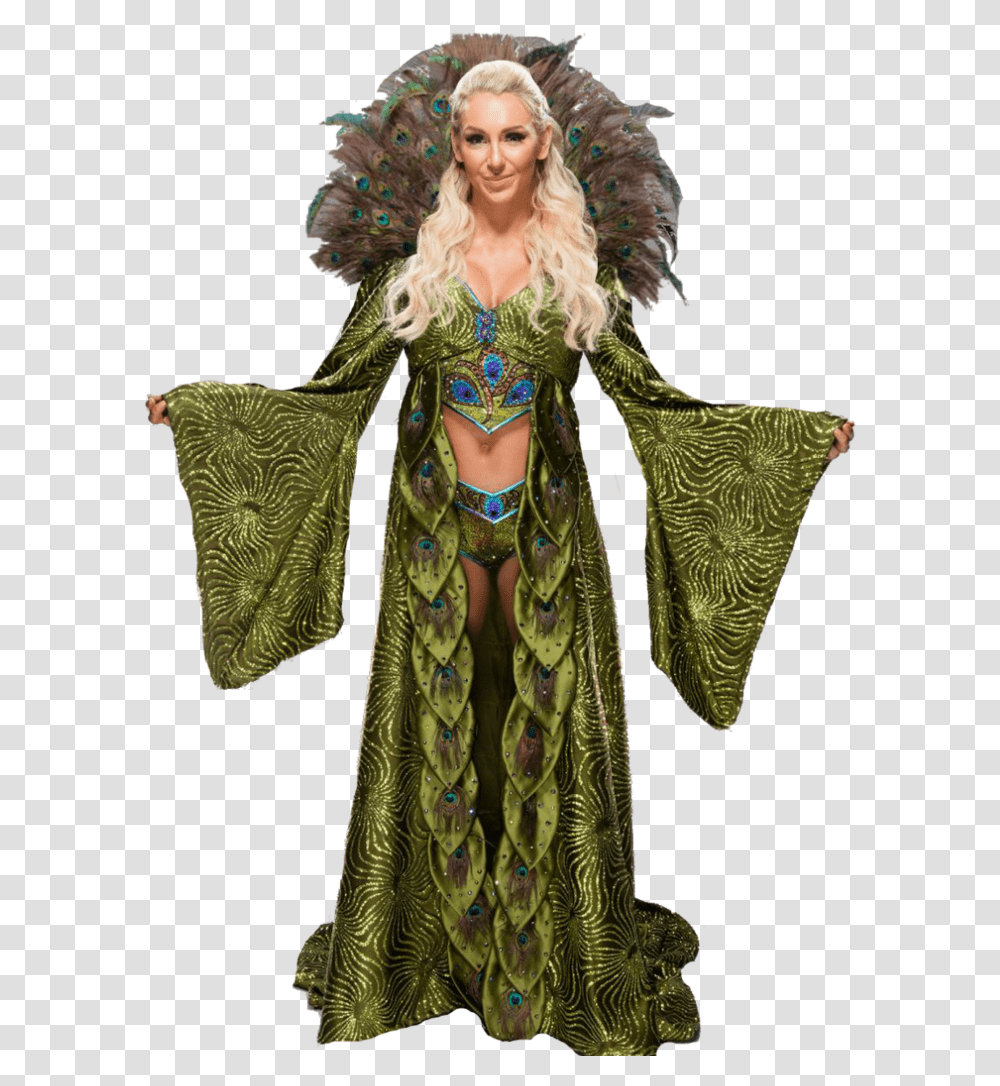 Pack New Renders Green Charlotte Charlotte Flair Wrestlemania, Costume, Fashion, Cloak Transparent Png