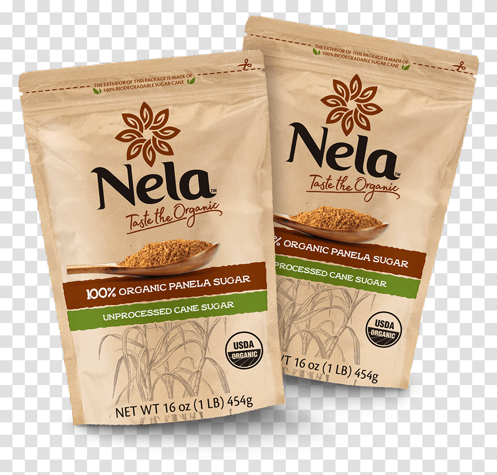 Pack Of 1lb Bags Of Nela Panela Sugar White Coffee, Food, Bottle, Powder Transparent Png
