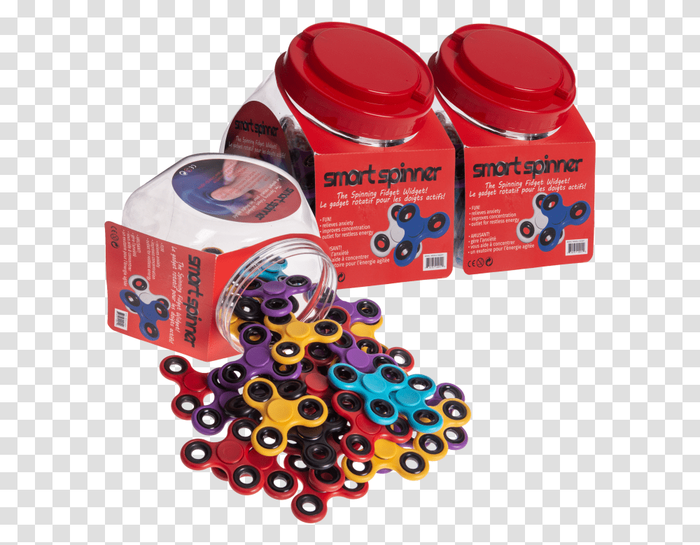 Pack Of Fidget Spinners, Bottle, Jar, Paint Container Transparent Png