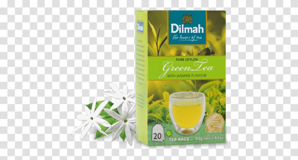 Pack Of Green Tea With Jasmine Flowers Dilmah Green Tea Jasmine, Vase, Jar, Pottery, Plant Transparent Png