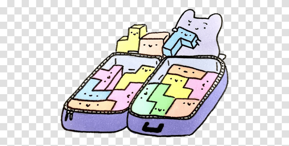 Pack Packing Suitcase Tetris Game Illustration Holiday, Pac Man, Grenade, Bomb Transparent Png