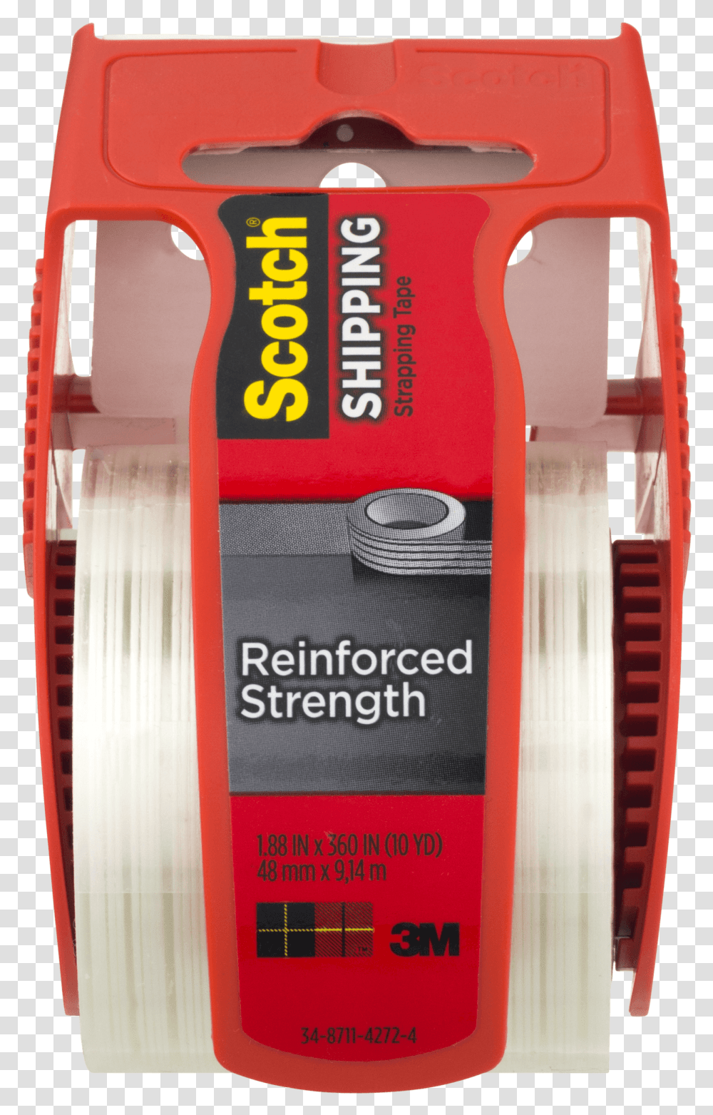 Pack Scotch Reinforced Clear Strapping Tape 2in X 30ft Label, Text, Food, Furniture, Paper Transparent Png
