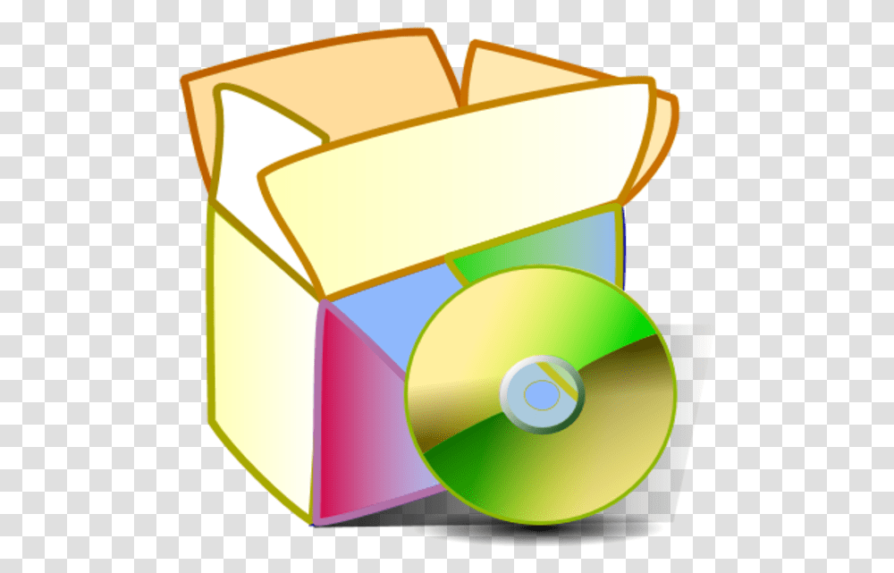 Package Box With Cd Dvd Colorful Box Clipart, Carton, Cardboard Transparent Png