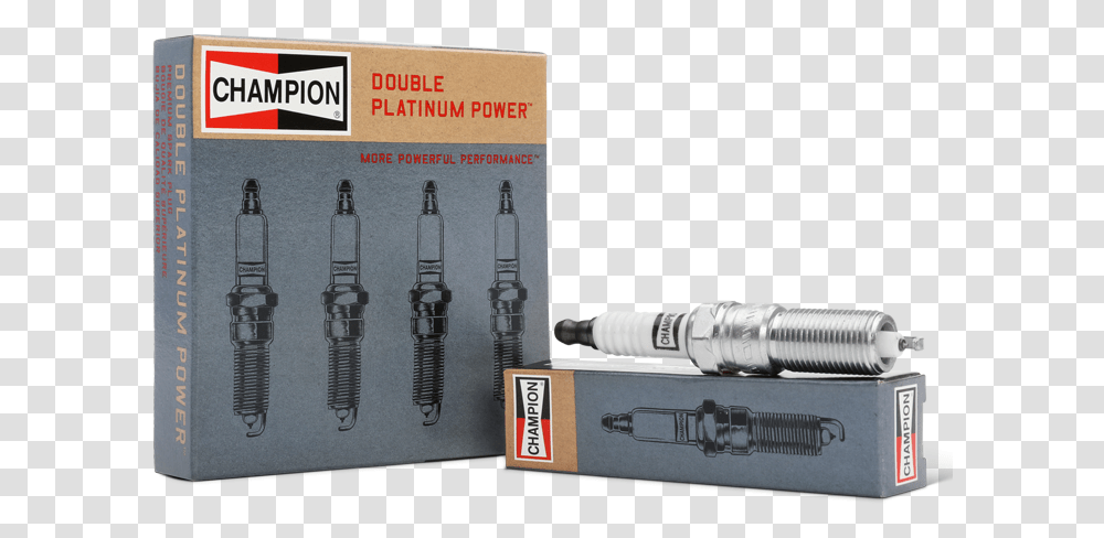 Package View Double Platinum Spark Plug By Champion Champion Spark Plugs, Adapter, Machine, Cable Transparent Png