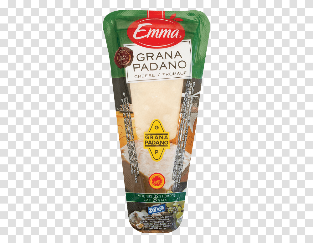 Packaging For Emma Grana Padano Wedges Grana Padano Cheese Brand, Food, Plant, Advertisement Transparent Png