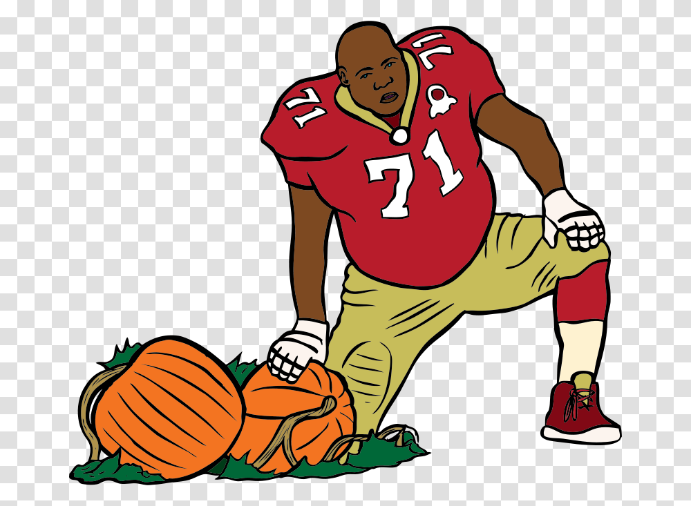 PackardJennings SF 49er With A Pumpkin, Sport, Person, People Transparent Png