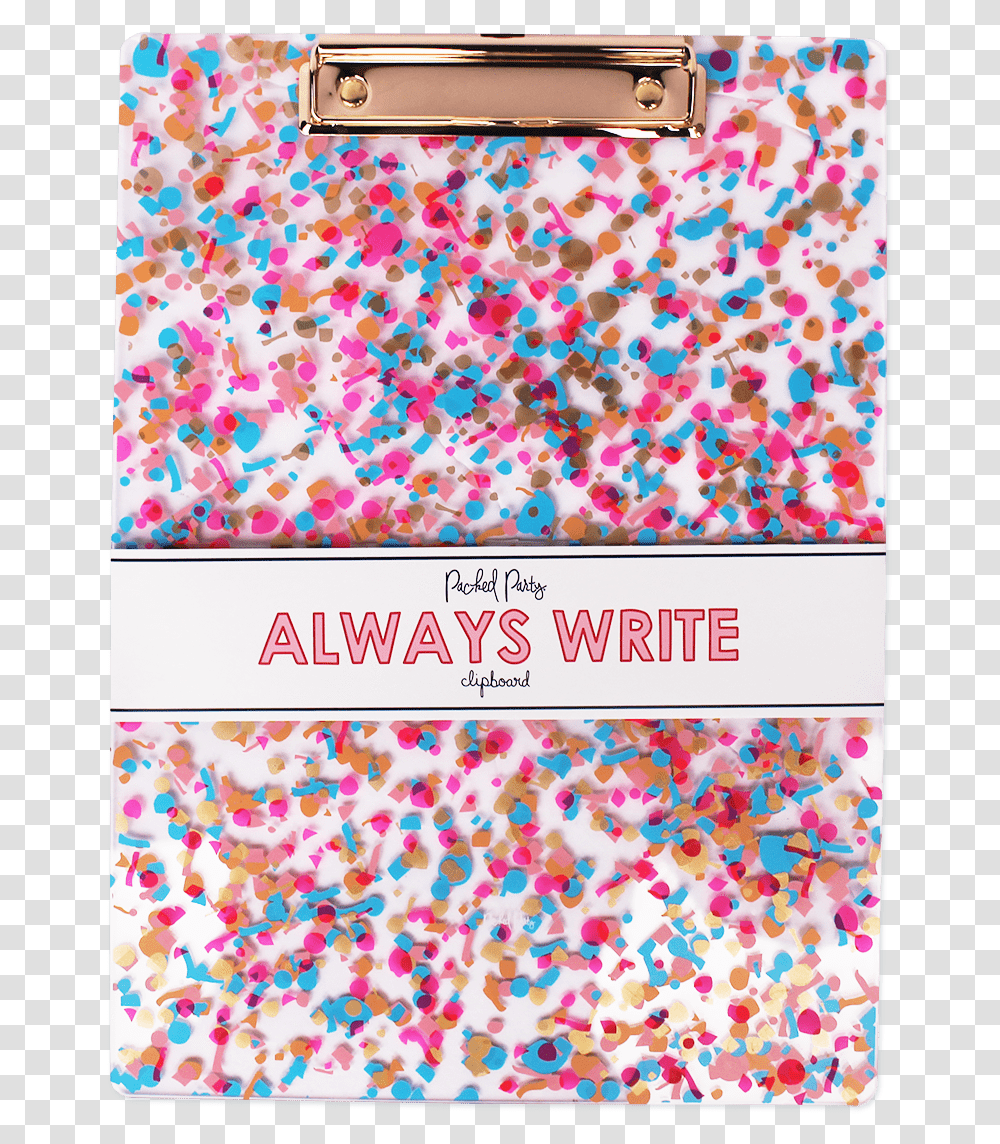 Packed Party Confetti Clipboard Office Paper Product, Rug, Purse, Handbag, Accessories Transparent Png