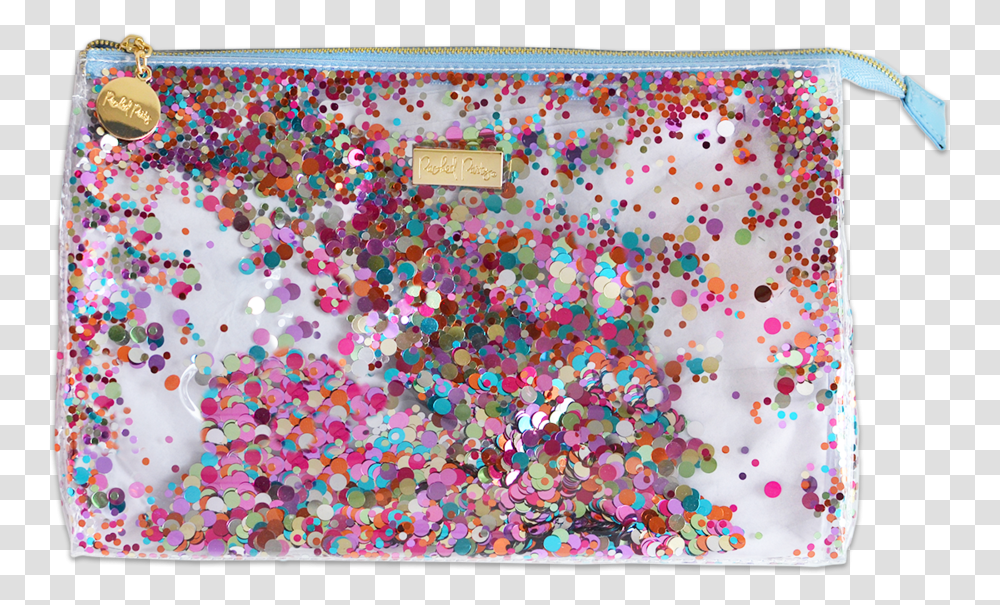 Packed Party Cosmetic Bag, Paper, Confetti, Rug Transparent Png