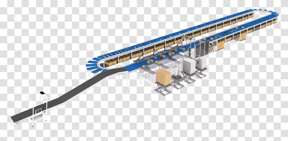 Packet And Parcel Sorting Vierendeel Bridge, Airport, Building, Road, Construction Crane Transparent Png