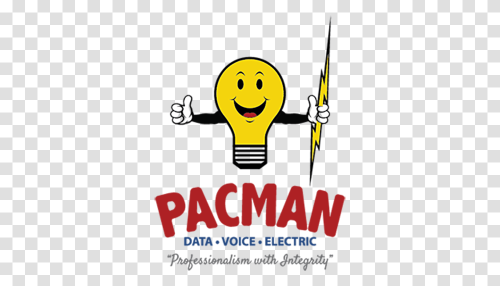 Pacman Electric Logo, Light, Poster, Advertisement, Lightbulb Transparent Png