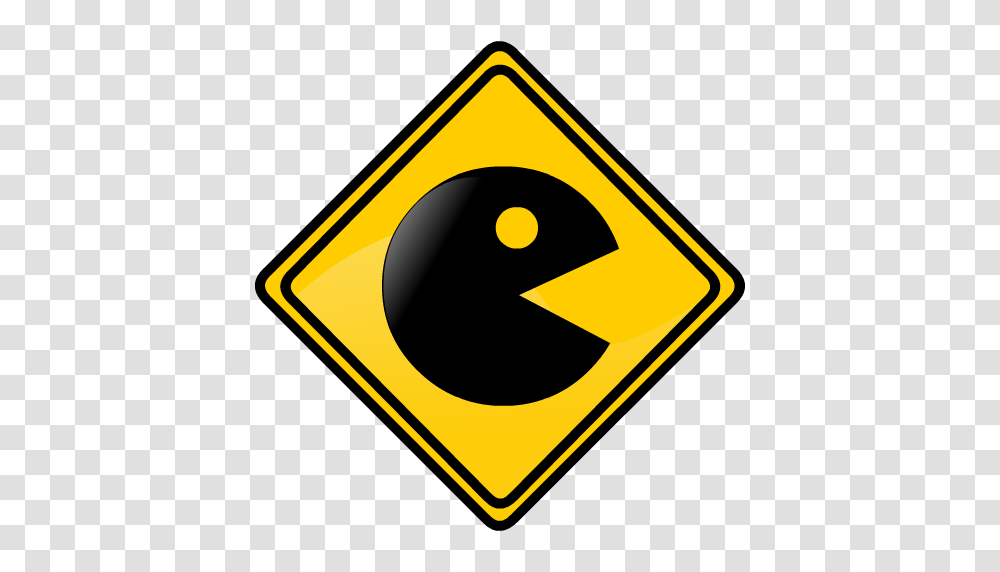 Pacman, Game, Road Sign, Light Transparent Png