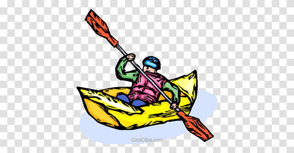 Paddler Royalty Free Vector Clip Art Illustration, Oars, Kayak, Canoe, Rowboat Transparent Png