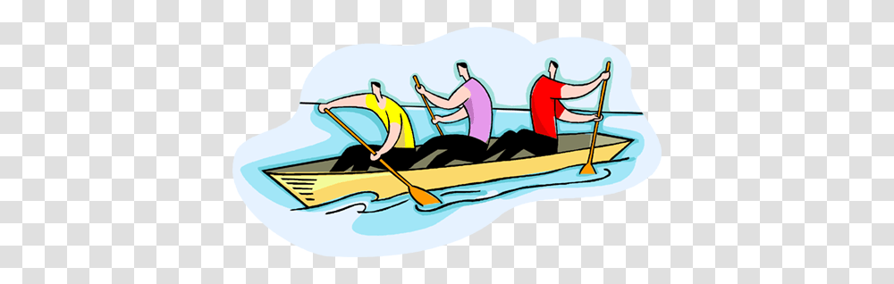 Paddling In Canoe The Wrong Way Royalty Free Vector Clip Art, Boat, Vehicle, Transportation, Rowboat Transparent Png