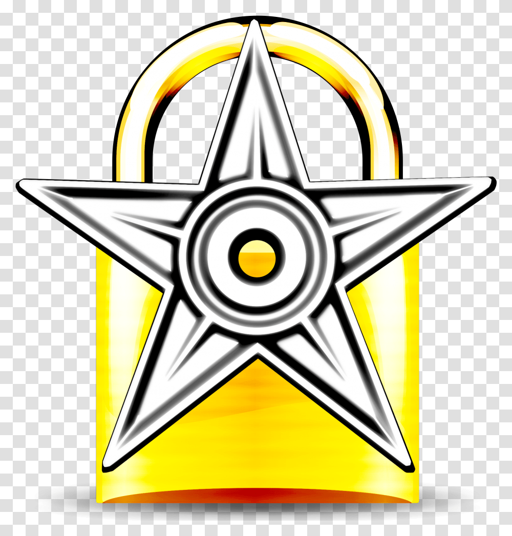 Padlock Barnstar, Star Symbol, Cross Transparent Png