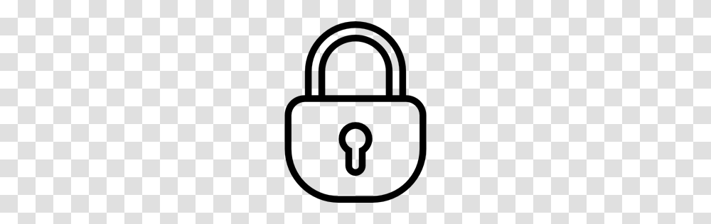 Padlock Symbol Security Outline Tool Lock Locked Interface, Gray, World Of Warcraft Transparent Png