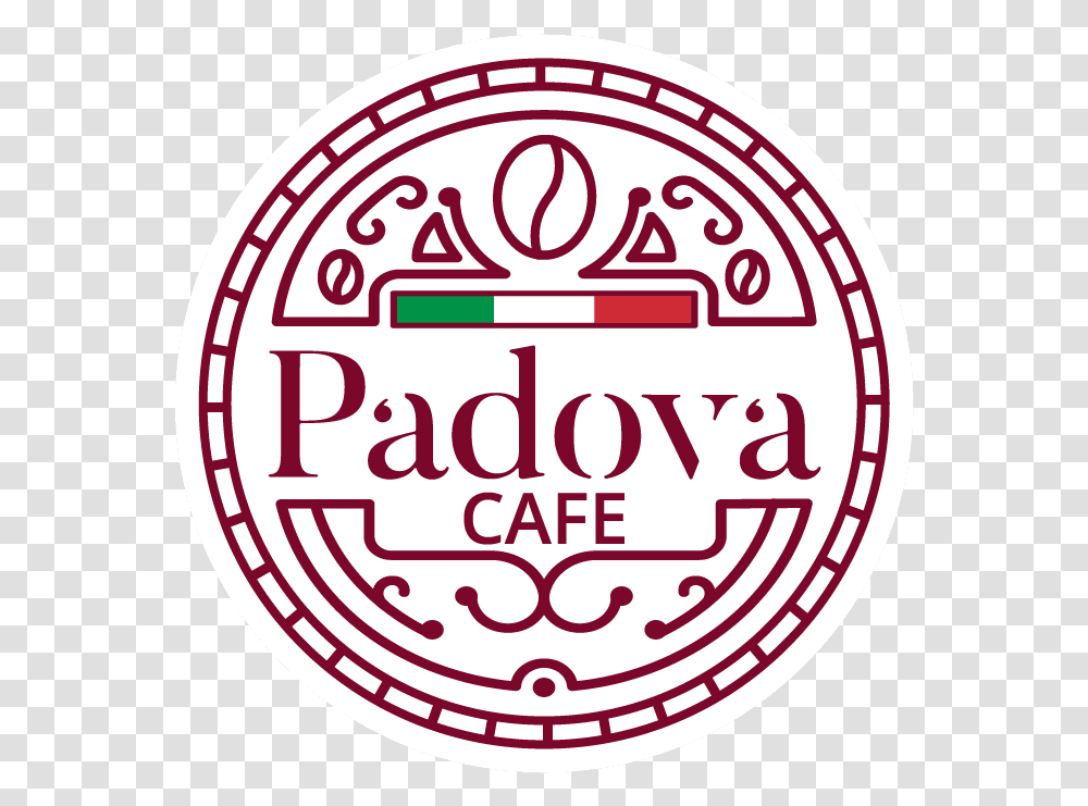 Padova Cafe Logo Design Circle, Symbol, Ketchup, Food, Text Transparent Png