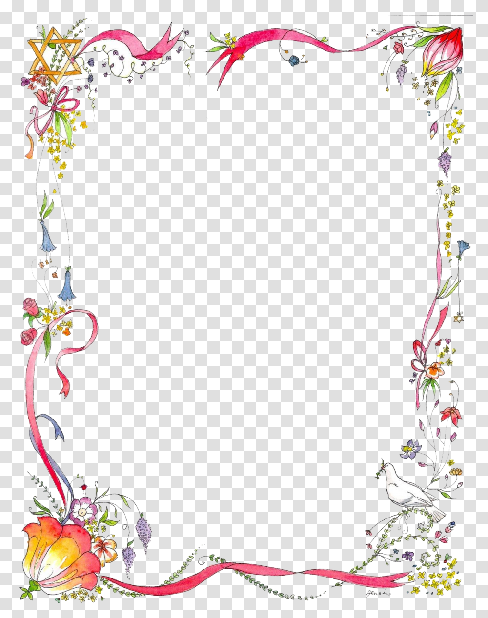 Page Border Design Flower Border Design For Project, Floral Design, Pattern Transparent Png