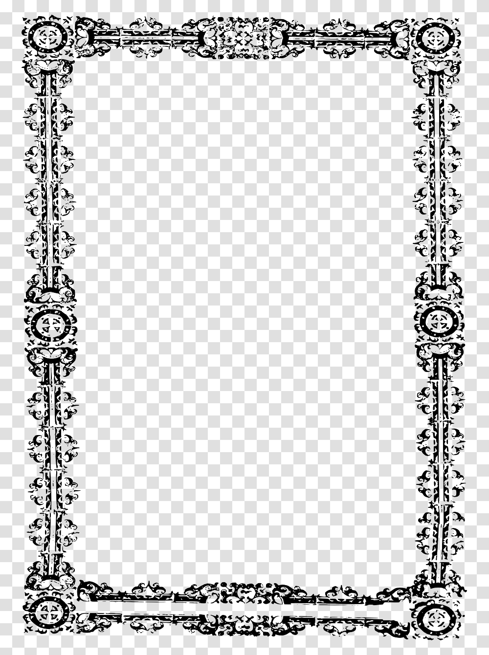 Page Borders Flowers Black And White, Rug, Wand, Stencil, Doodle Transparent Png