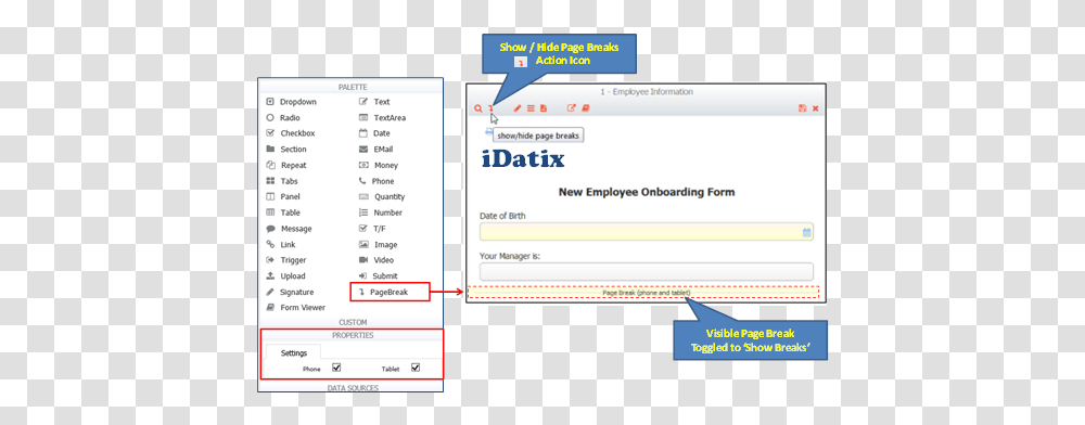 Page Break Control Google Form Drag And Drop, File, Menu, Text, Webpage Transparent Png