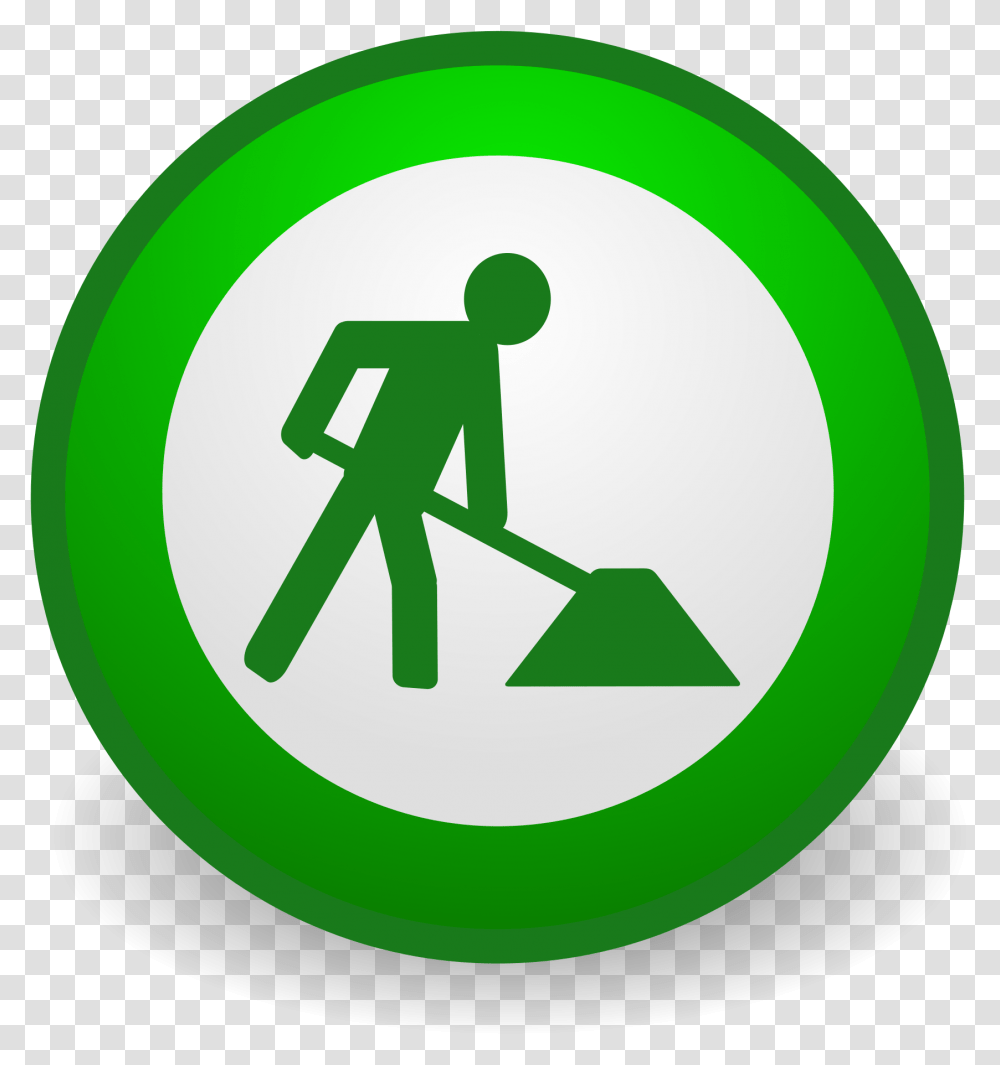 Page Under Construction Green, Logo, Trademark, Recycling Symbol Transparent Png