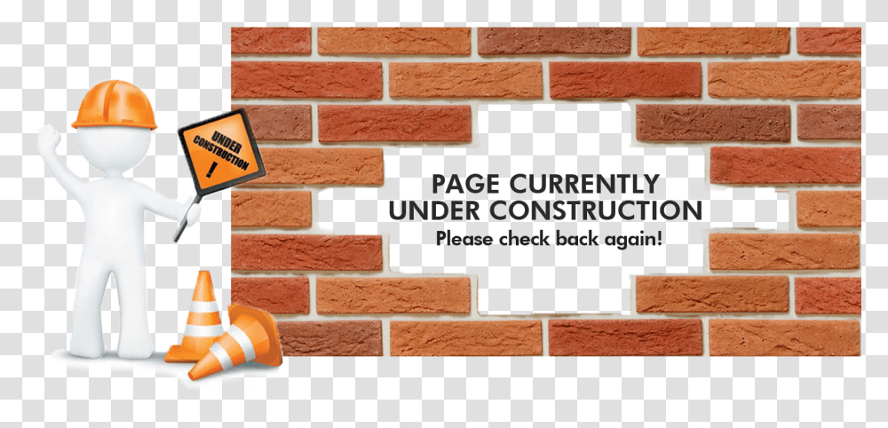 Page Under Construction Oops We Are Working, Brick, Wall, Person Transparent Png