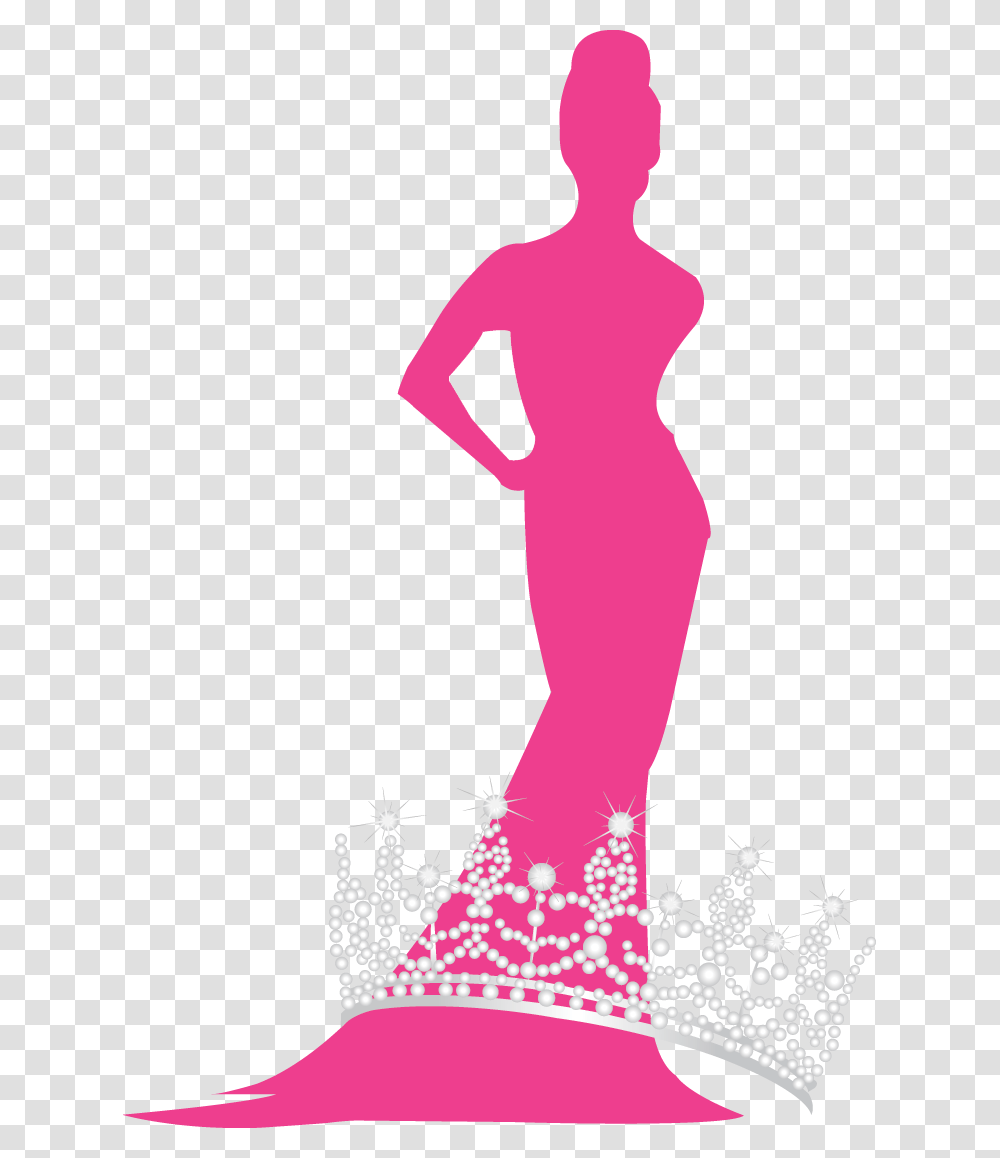 Pageant Crown Clipart Beauty Queen Logo, Dress, Female, Person Transparent Png