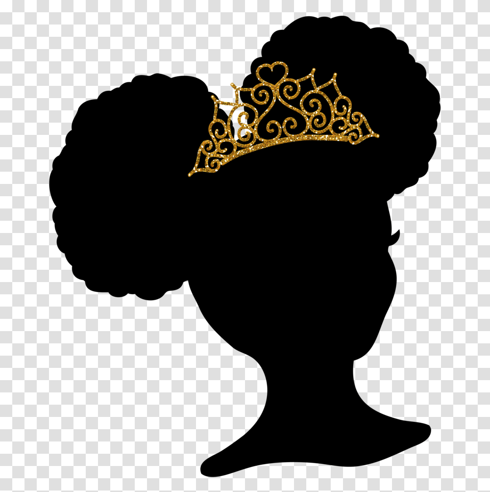 Pageant Crown Goldcrownafropuffs Little Black Girl Silhouette Black Woman With Crown, Tiara, Jewelry, Accessories Transparent Png