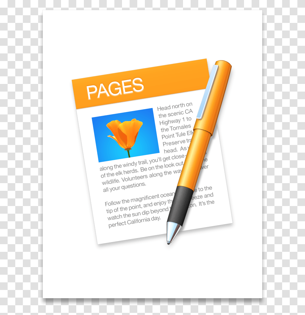 Pages App Icon Apple Pages Logo, Paper, Flyer, Poster Transparent Png