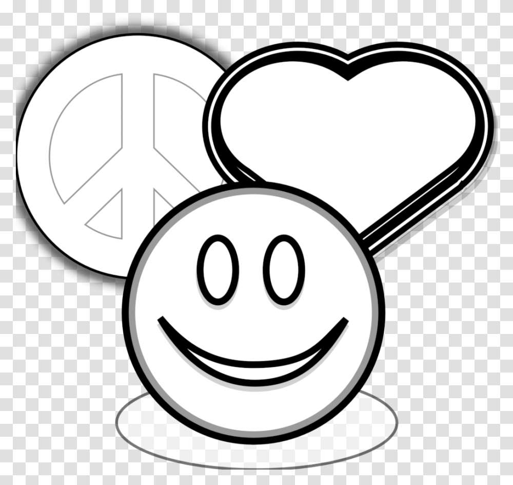 Pages Of Peace Signs And Hearts Clip Art Love 1tz4zg Smiley, Plant, Stencil, Sphere Transparent Png