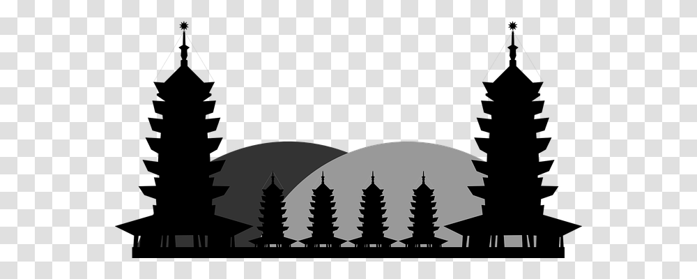 Pagoda Religion, Silhouette, Tree, Plant Transparent Png