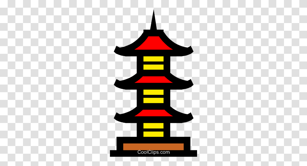 Pagoda Symbol Royalty Free Vector Clip Art Illustration, Silhouette, Cross, Tower, Architecture Transparent Png