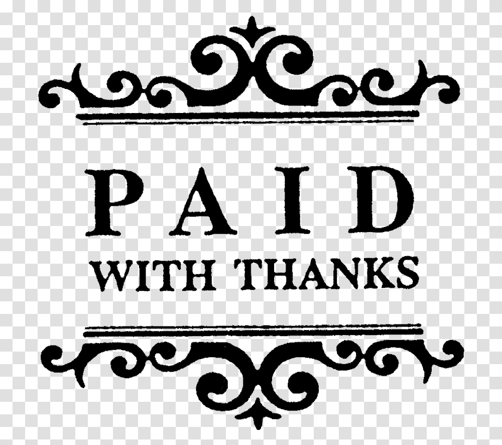 Paid With Thanks Rubber StampTitle Paid With Thanks Spirulina, Gray, World Of Warcraft Transparent Png