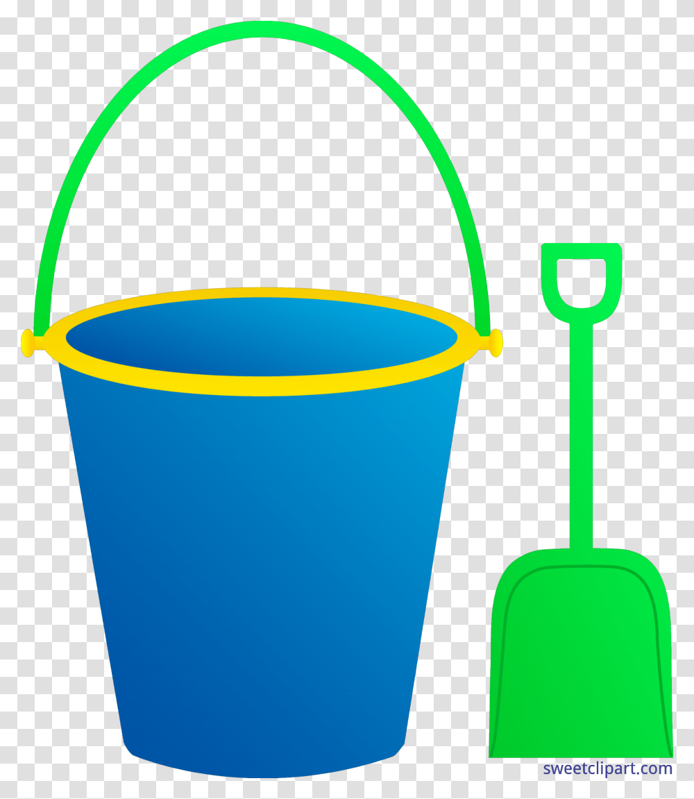 Pail Shovel Blue Green Clip Art, Bucket Transparent Png