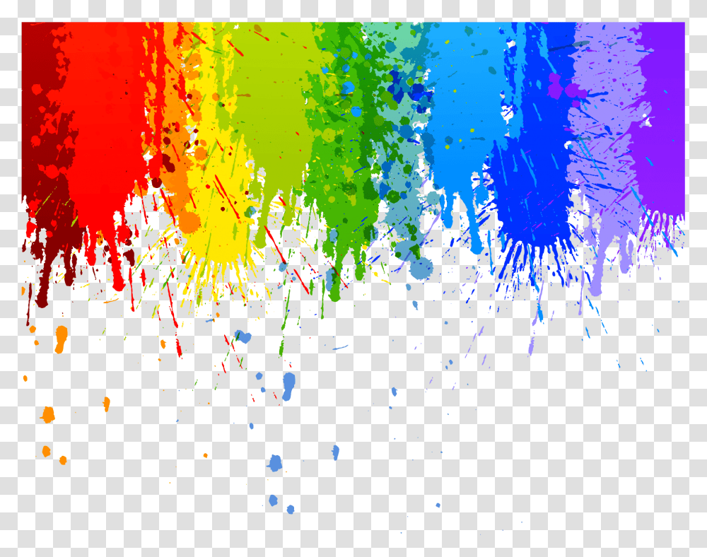 Paint Art Hd Rainbow Splatter Free Rainbow Paint Splatter, Modern Art, Painting, Floral Design Transparent Png