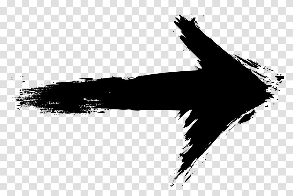 Paint Brush Arrow, Silhouette, Flying, Bird, Animal Transparent Png