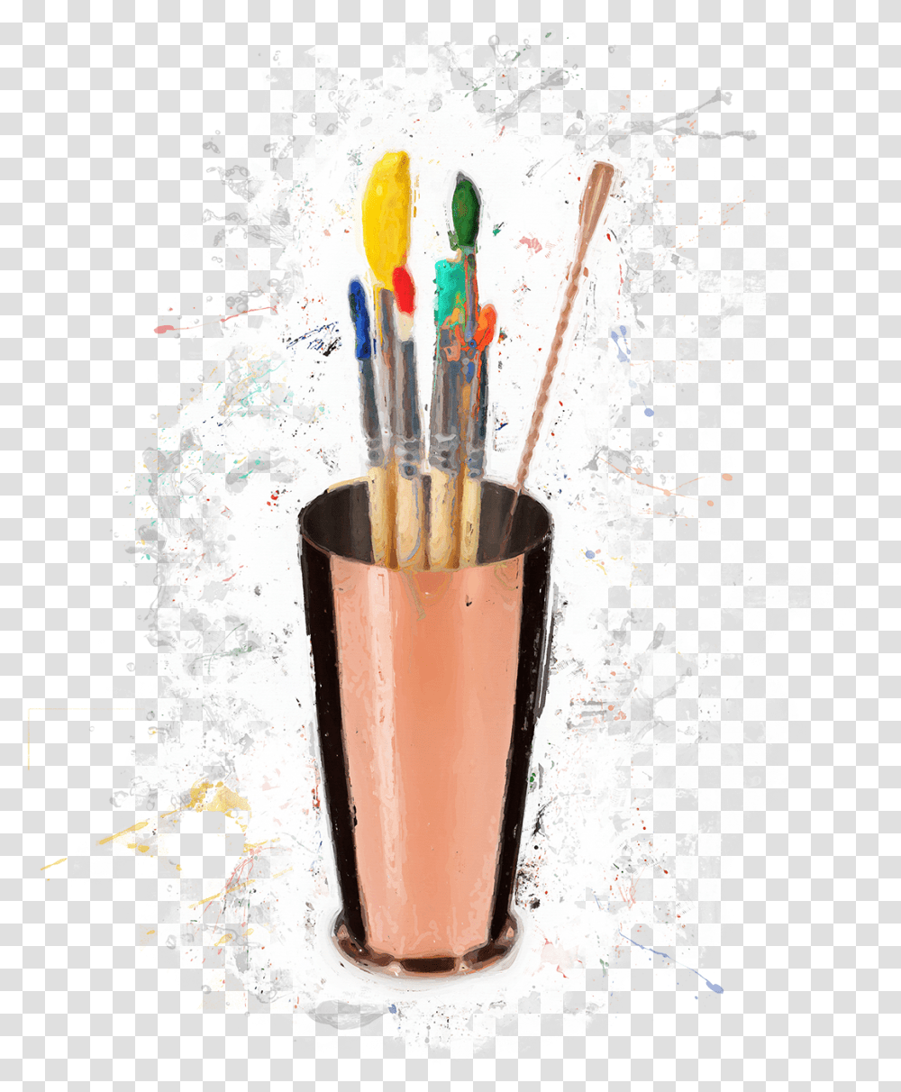 Paint Brush Download Sketch, Paper, Paint Container Transparent Png