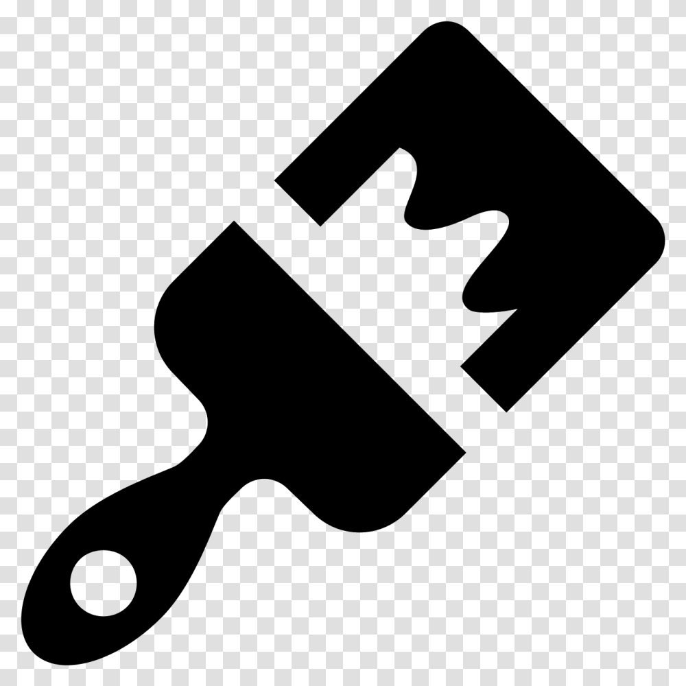 Paint Brush Icon Picture Black And White Stock Paint Brush Icon, Gray, World Of Warcraft Transparent Png