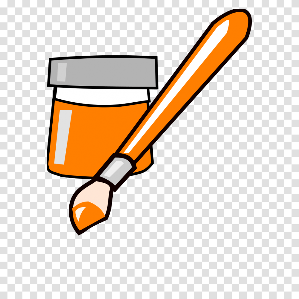 Paint Brush Svg Clip Art For Web Download Clip Art Paint Brush Orange Paint Clipart, Shovel, Tool, Rubber Eraser Transparent Png