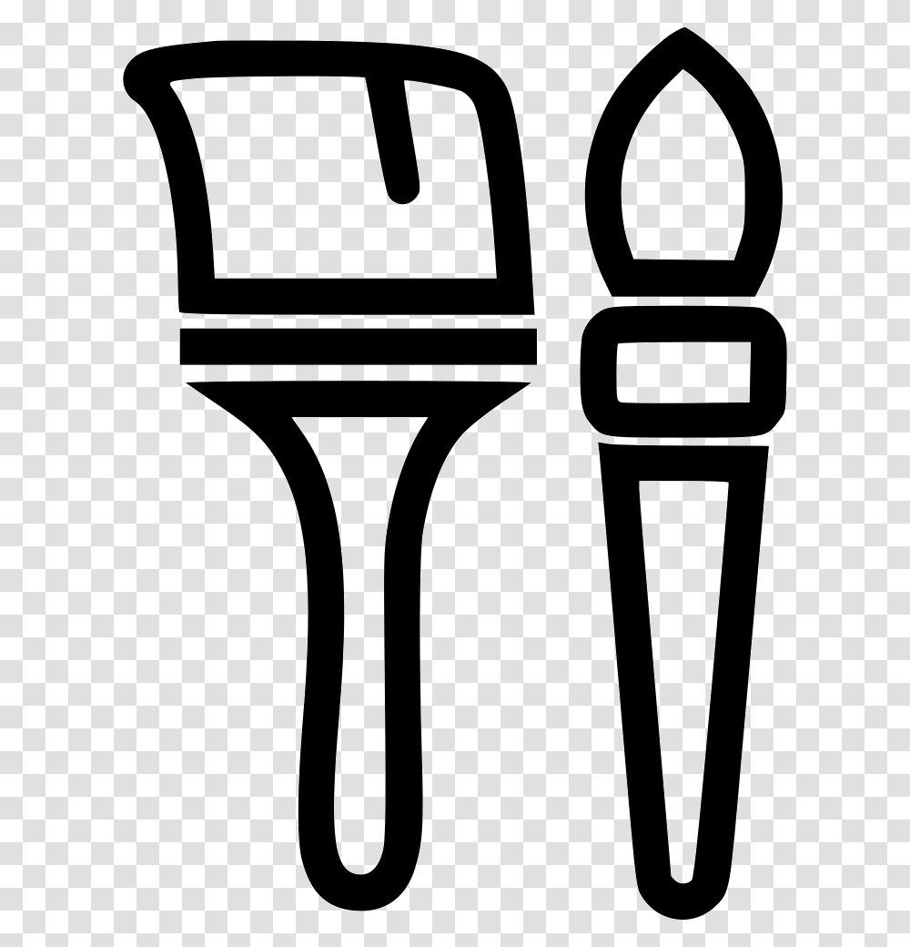 Paint Brushes, Light, Cutlery, Fork, Glass Transparent Png