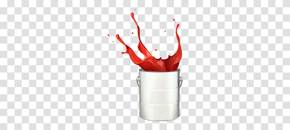 Paint Bucket Red Paint Splash, Tin, Can, Mixer, Appliance Transparent Png