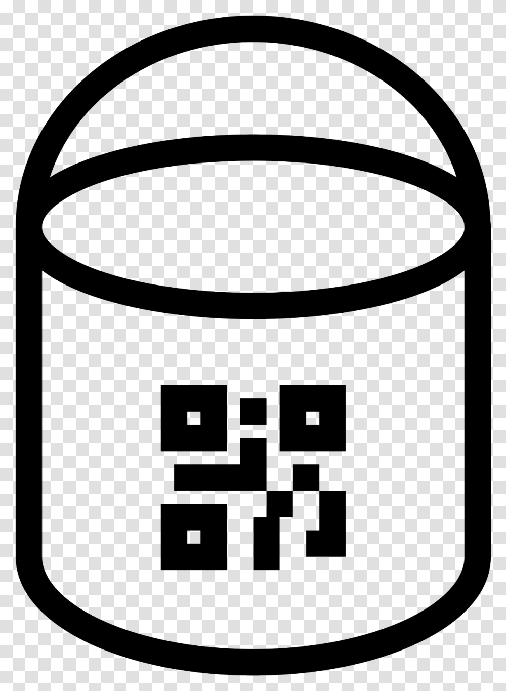 Paint Bucket With Qr Icon Bucket Icon Clipart Black And White, Gray, World Of Warcraft Transparent Png