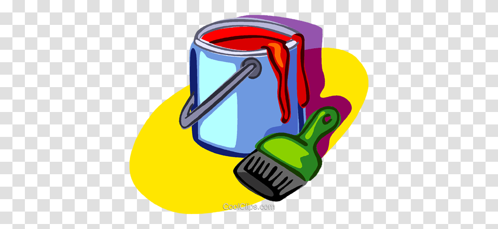 Paint Can Paintbrush Royalty Free Vector Clip Art Illustration, Weapon, Weaponry, Cleaning, Washing Transparent Png